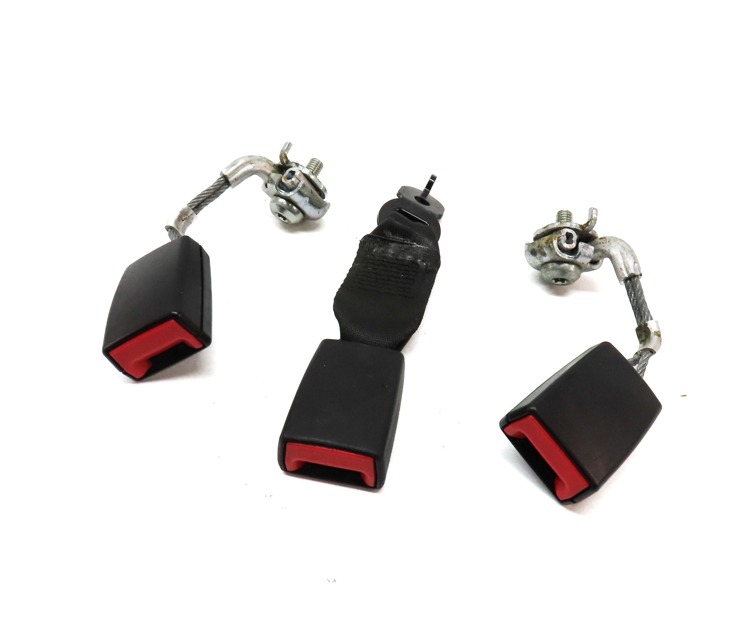 2014 BMW 535Xi (F10) REAR LEFT CENTER RIGHT SEAT SEATBELT BUCKLE RECEIVER SET/3 — exact item pictured